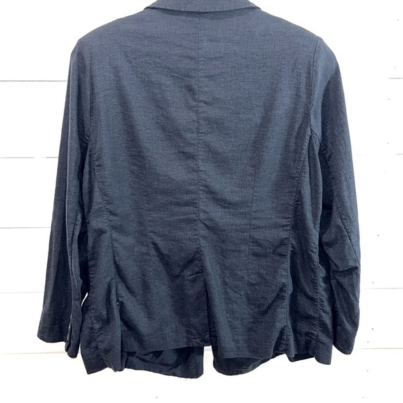 💙 ADDITION ELLE - Navy Linen-Blend Blazer - Size 10 - Picture 9 of 9